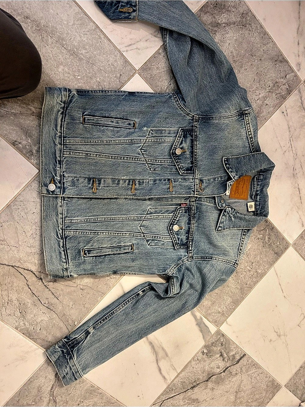 Levi'Small Ex-Boyfriend Trucker Jacket Blue Size Small